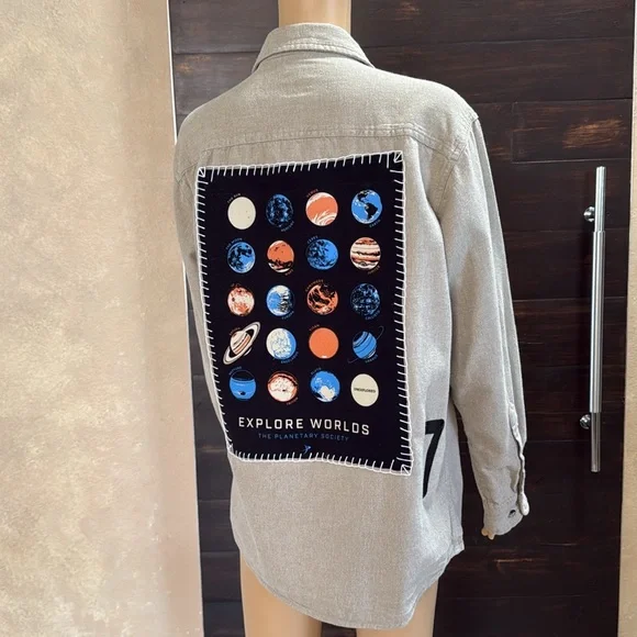 The Planetary Society Tan Flannel Size M - Picture 4 of 8